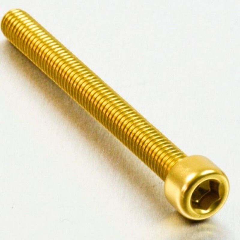 Tornillo de Aluminio Pro-bolt cabeza cilíndrica M6 x (1.00mm) x 60mm oro LPB660G - motoscamaralweb.com