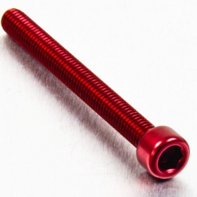 Tornillo de Aluminio Pro-bolt cabeza cilíndrica M6 x (1.00mm) x 60mm rojo LPB660R - motoscamaralweb.com