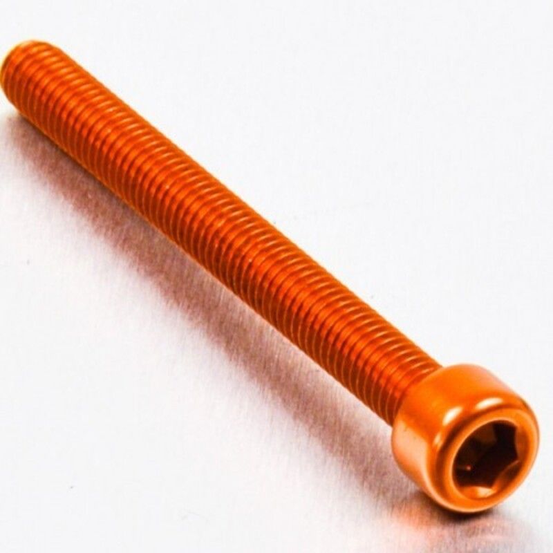 Tornillo de Aluminio Pro-bolt cabeza cilíndrica M6 x (1.00mm) x 65mm naranja LPB665B - motoscamaralweb.com
