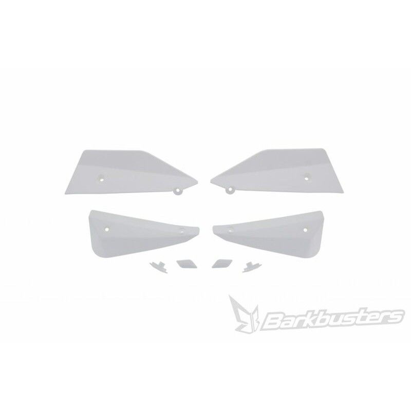 Kit de deflectores y conectores Barkbusters SABRE Color blanco - motoscamaralweb.com