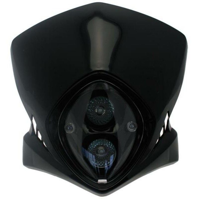 Faro con careta Bihr Viper negro - motoscamaralweb.com