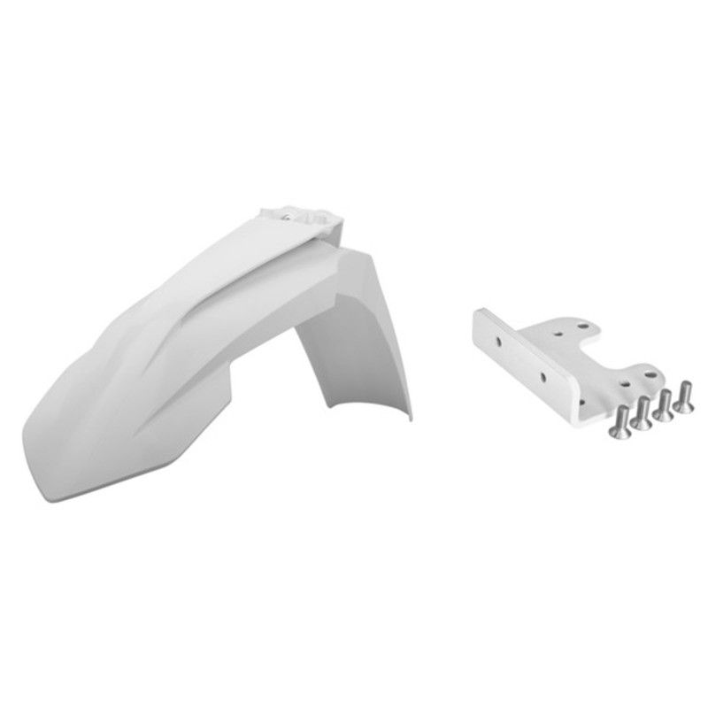 Kit restyling guardabarros delantero 16-17 + soporte POLISPORT KTM 07-13 blanco 90735 - motoscamaralweb.com