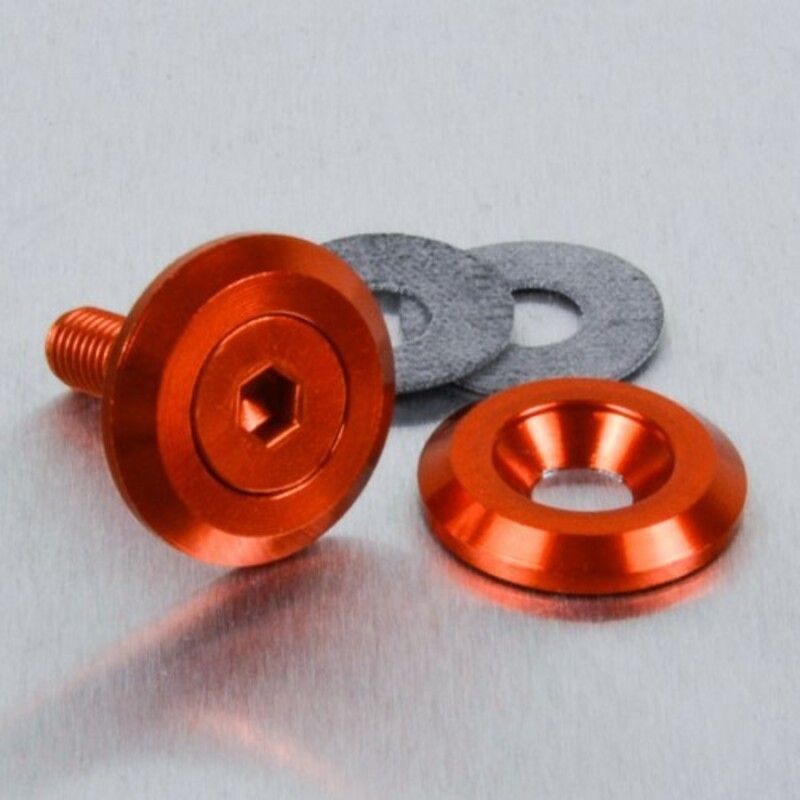 Arandela de Aluminio avellanada M6 naranja LWAC6-19O - motoscamaralweb.com
