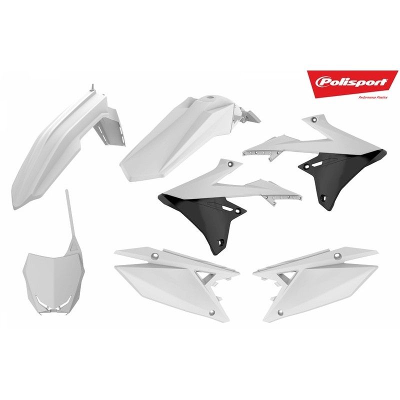 Kit plástica Polisport Suzuki blanco 90764 - motoscamaralweb.com