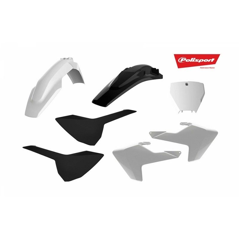 Kit de plástica Polisport TC/FC 16-18 Blanco / Negro - motoscamaralweb.com