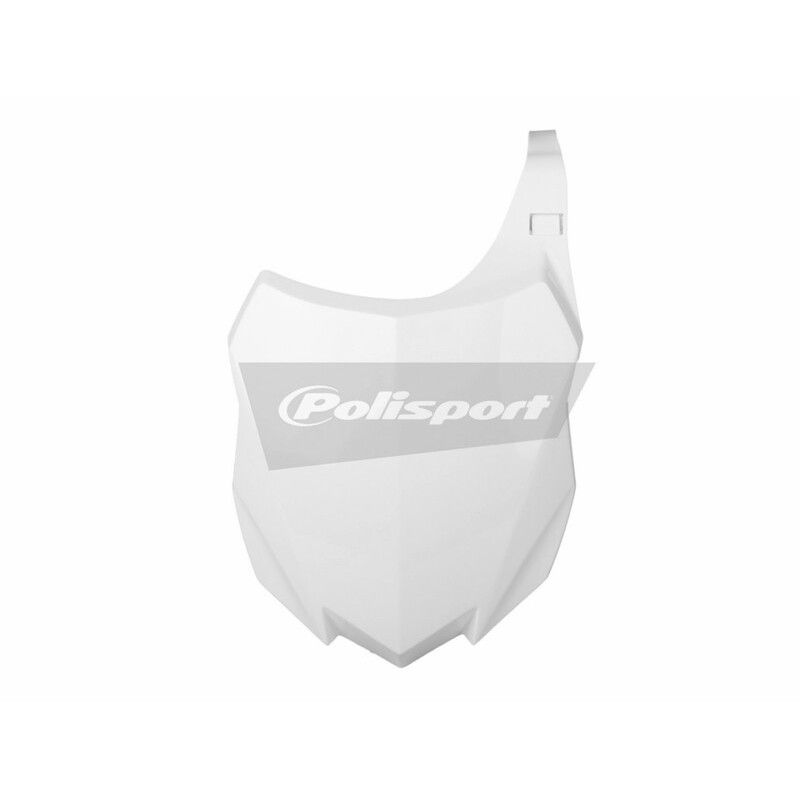 POLISPORT Front Number Plate White Kawasaki KX250F/KX450F - motoscamaralweb.com