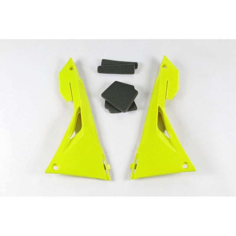 Tapa caja filtro aire UFO amarillo neon Honda CRF450R/RX - motoscamaralweb.com