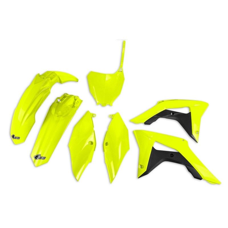 Kit plástica completo UFO Honda amarillo fluor HOKIT119-DFLU - motoscamaralweb.com