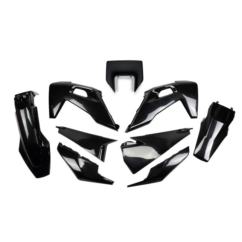 Kit plástica UFO negro Husqvarna FE/TE - motoscamaralweb.com