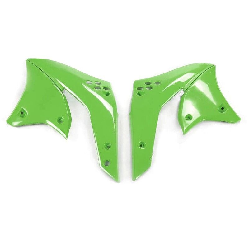 Plásticos laterales de radiador UFO Kawasaki verde KA03787-026 - motoscamaralweb.com