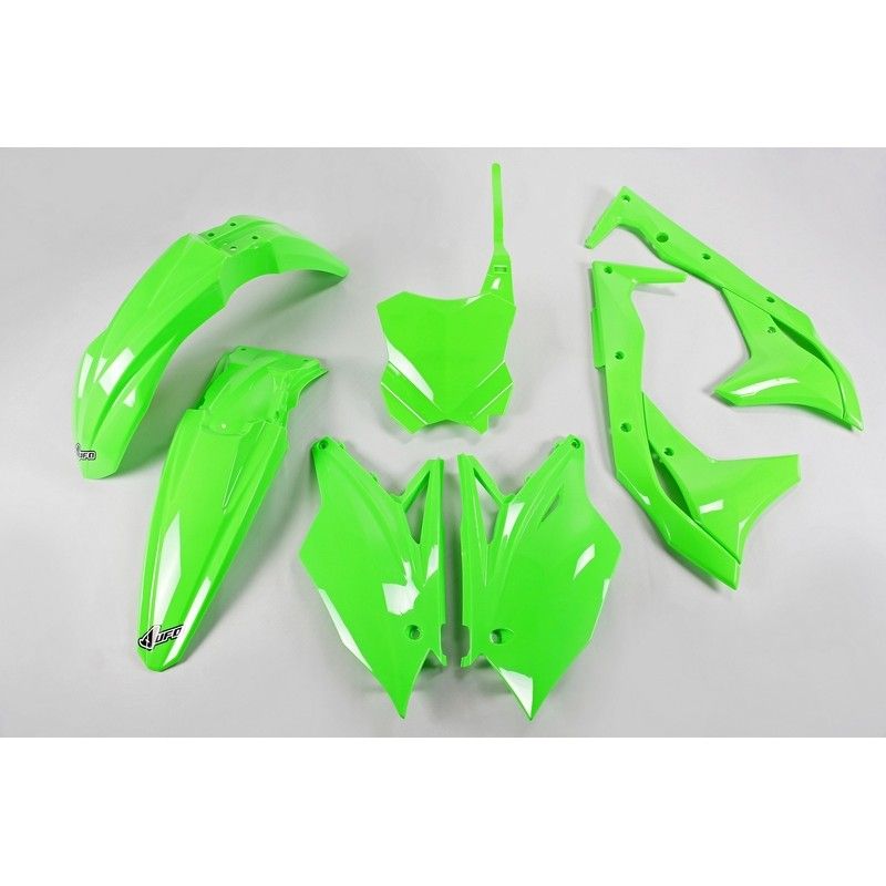 Kit de Plástica UFO verde neon Kawasaki KX250F - motoscamaralweb.com