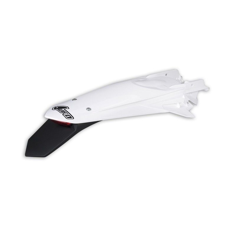 Guardabarros trasero UFO + portamatrículas con LED blanco KTM EXC/EXC-F - motoscamaralweb.com