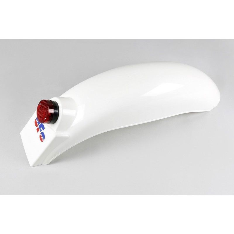 Guardabarros trasero universal UFO enduro con luz Ktm (75-76) blanco ME08036-W - motoscamaralweb.com