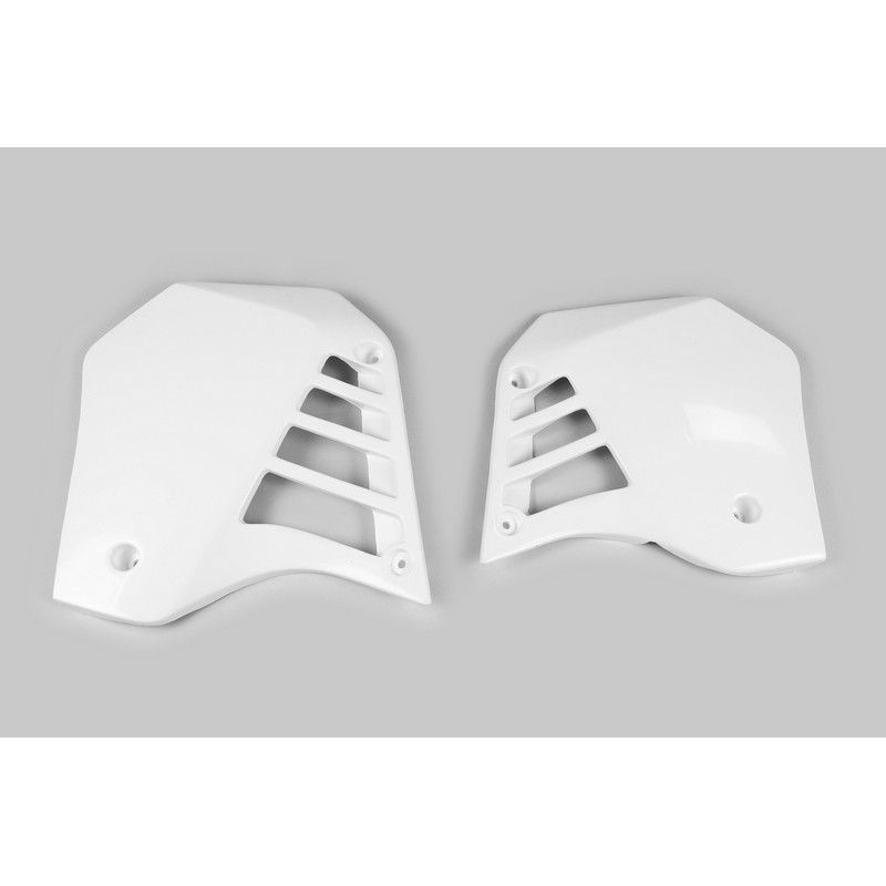 Plásticos laterales de radiador UFO blanco Yamaha YZ125 - motoscamaralweb.com