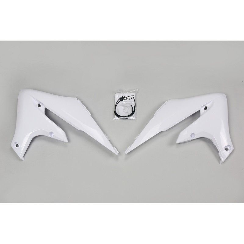 Plásticos laterales de radiador UFO blanco Yamaha YZ450F - motoscamaralweb.com