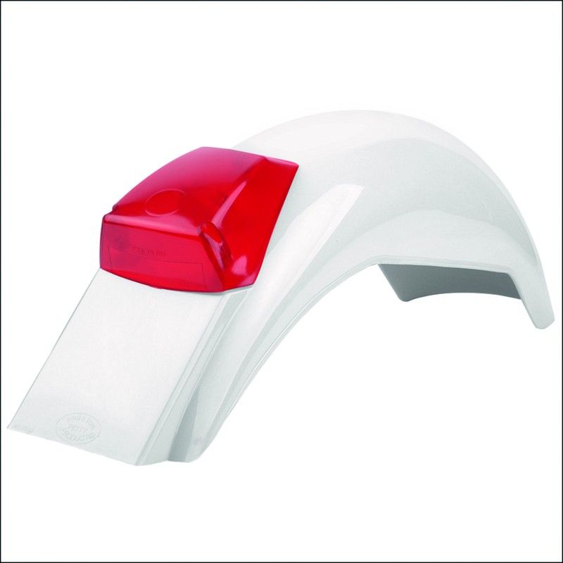Guardabarros trasero Preston Petty vintage Muder Blanco - motoscamaralweb.com
