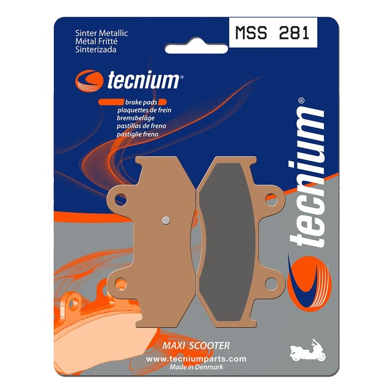 Pastillas de freno Tecnium MSS281 Sinterizadas - motoscamaralweb.com