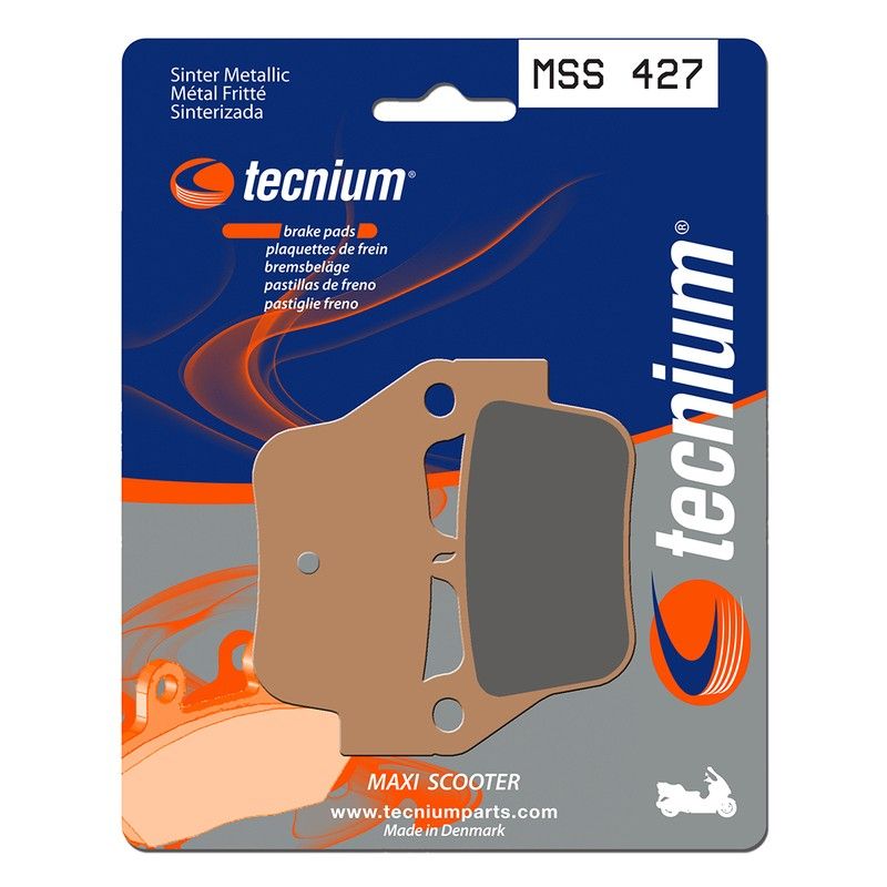 Pastillas de freno Tecnium MSS427 Sinterizadas SYM Maxsym 600I ABS - motoscamaralweb.com