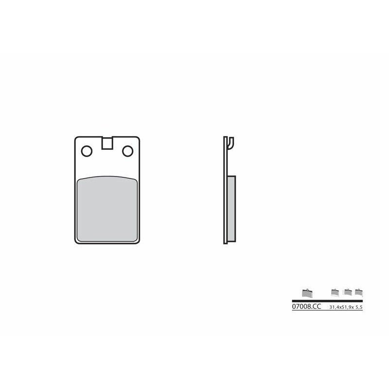 Pastillas de freno orgánicas Brembo 07008 - motoscamaralweb.com