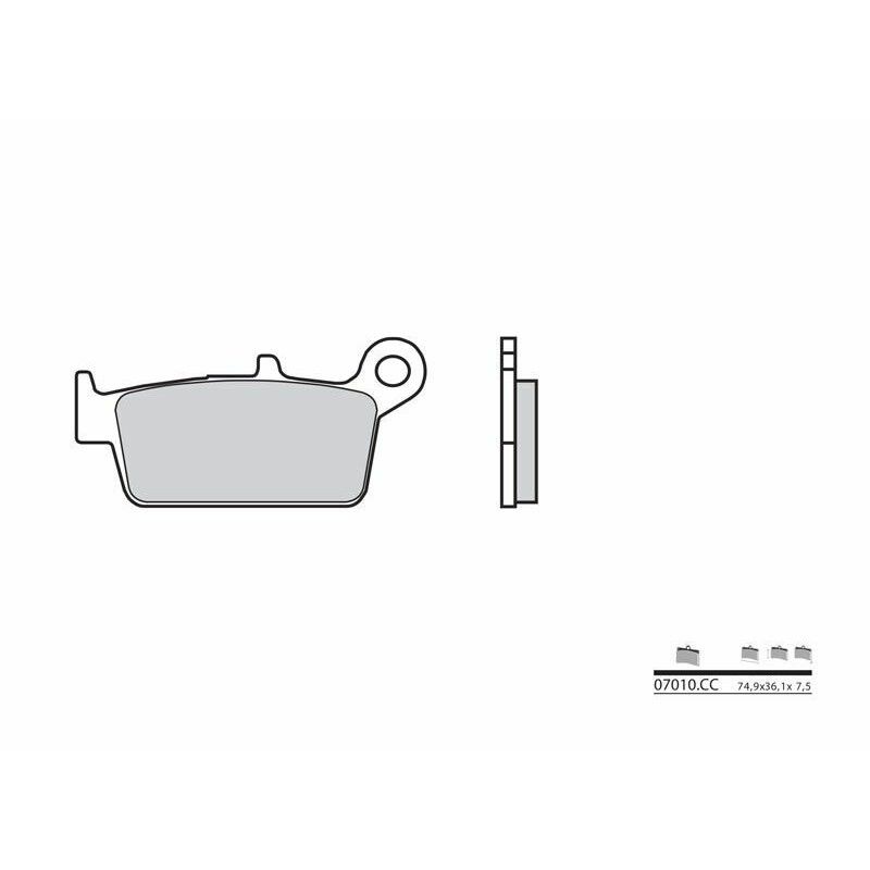 Pastillas de freno orgánicas Brembo 07010 - motoscamaralweb.com