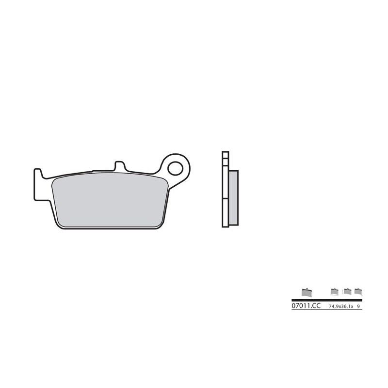 Pastillas de freno orgánicas Brembo 07011 - motoscamaralweb.com