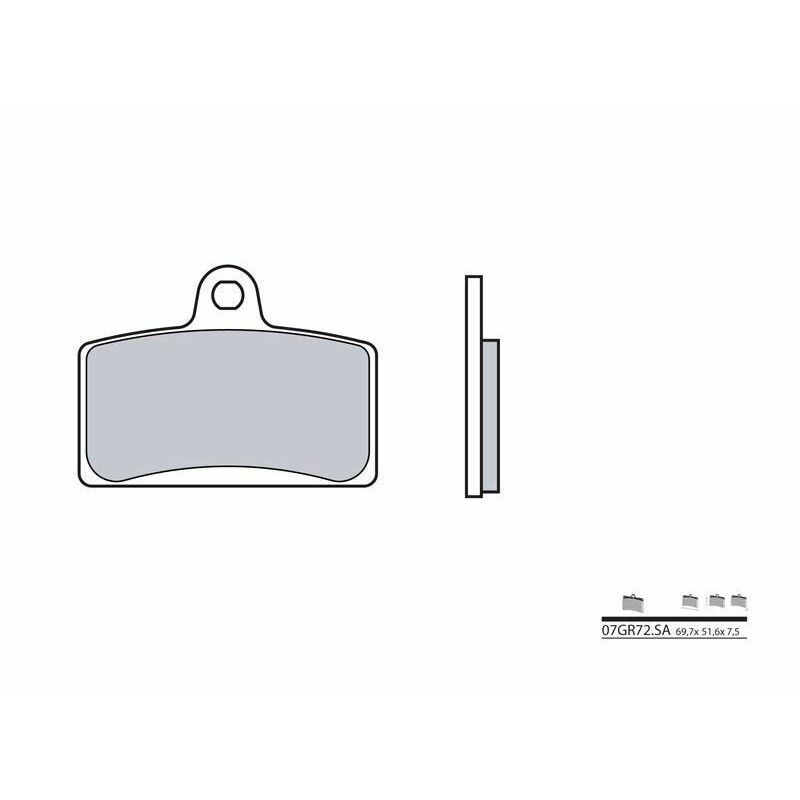 Pastillas de freno sinterizadas Brembo 07GR72SA - motoscamaralweb.com