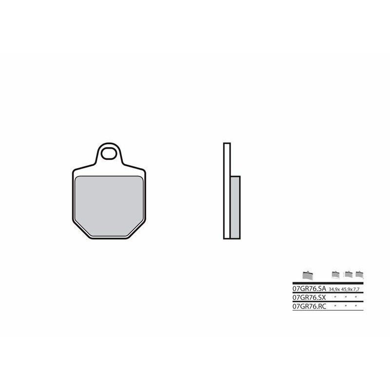 Pastillas de freno sinterizadas de competición Brembo 07GR76RC - motoscamaralweb.com