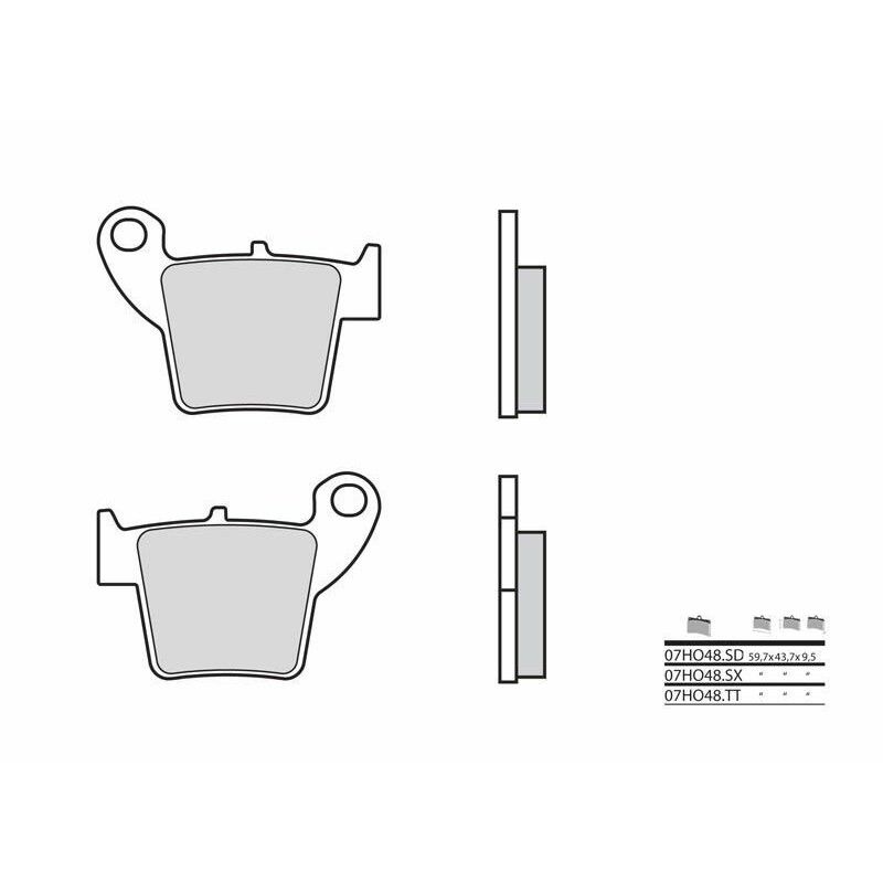 Pastillas de freno sinterizadas de competición Brembo 07HO48SX - motoscamaralweb.com