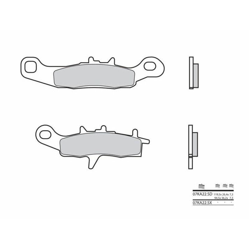 Pastillas de freno sinterizadas de competición Brembo 07KA22SX - motoscamaralweb.com