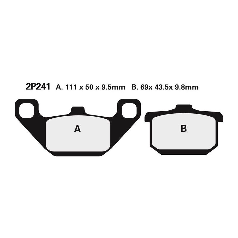 Juego pastillas de freno NISSIN 2P241NS Del. GPZ500 85-87 - motoscamaralweb.com