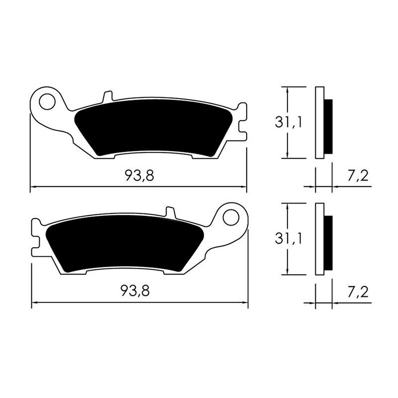 Pastilla de freno Moto V PARTS - motoscamaralweb.com