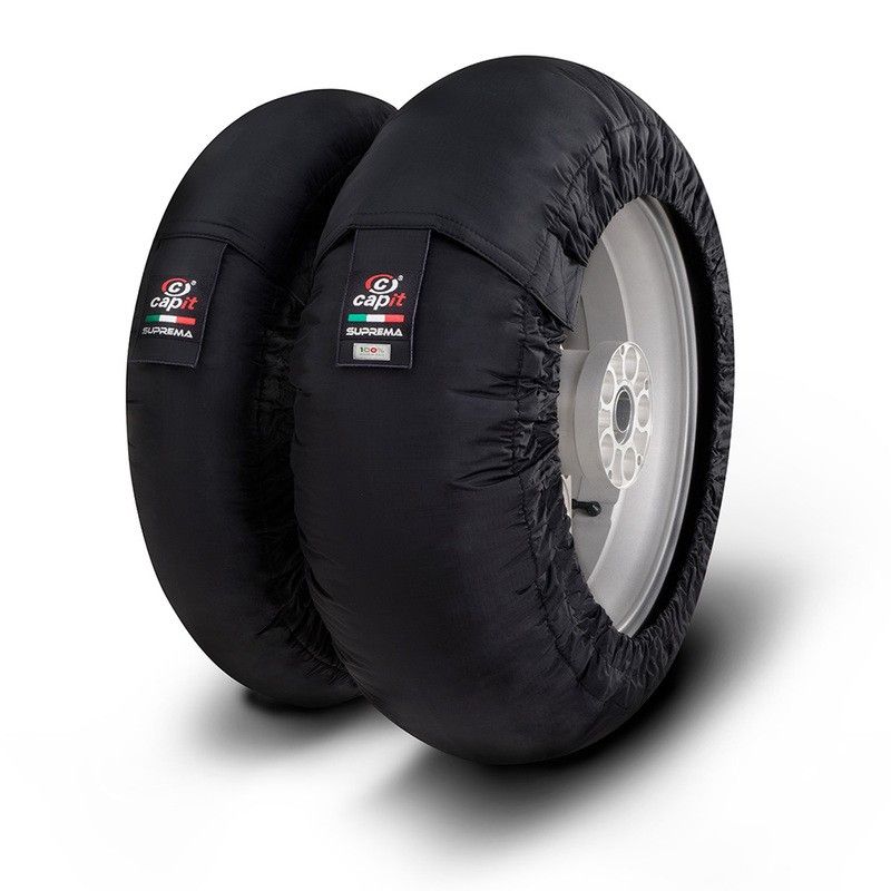 Calentadores CAPIT Suprema Spina negro (Del. 90-95/17” / Tras. 115-120-125/17”) - motoscamaralweb.com