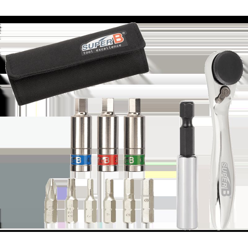 Mini llave de par con carraca Super B - 4/5/6 Nm - motoscamaralweb.com