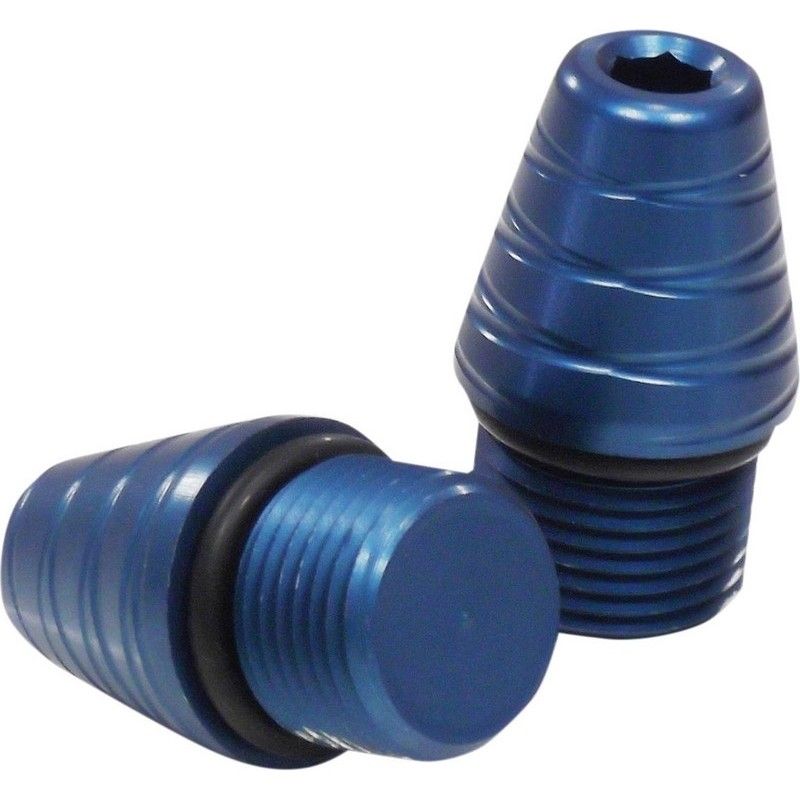 Contrapesos roscados de manillar GILLES TOOLING azul M18X1.5 mm - motoscamaralweb.com