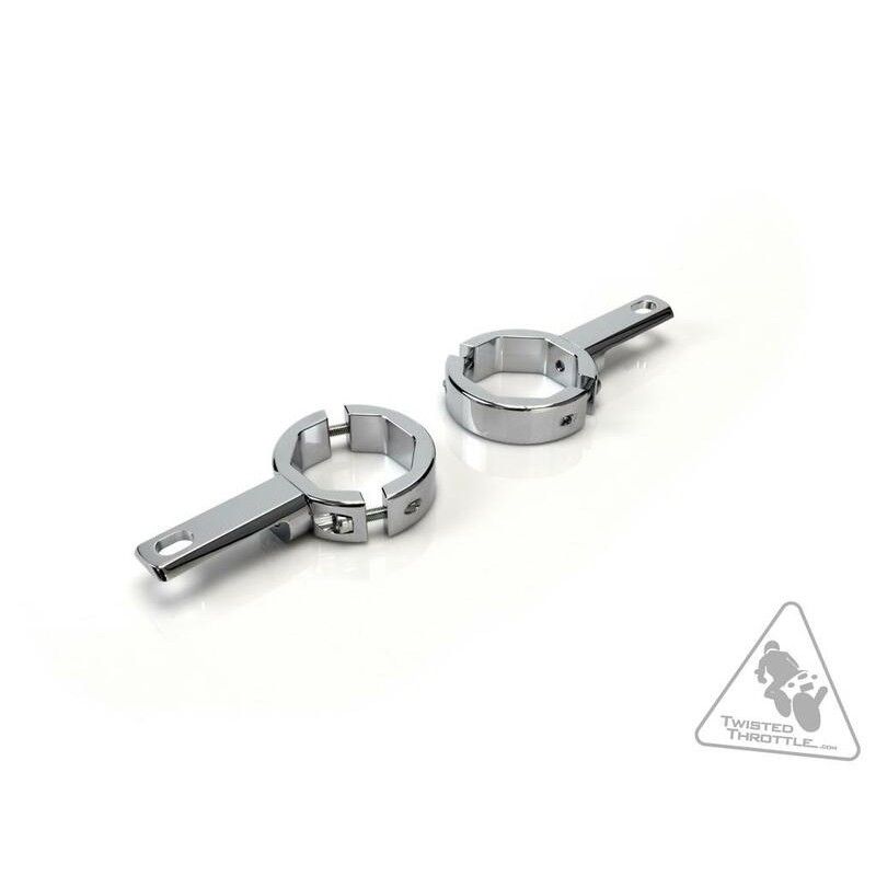 Soporte a la horquilla para luces Denali Ø39-49mm Color Cromado - motoscamaralweb.com