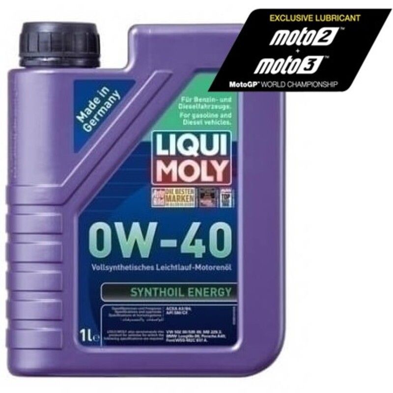 Botella 1L aceite 100% sintético Liqui Moly Synthoil Energy 0W-40 Polaris - motoscamaralweb.com