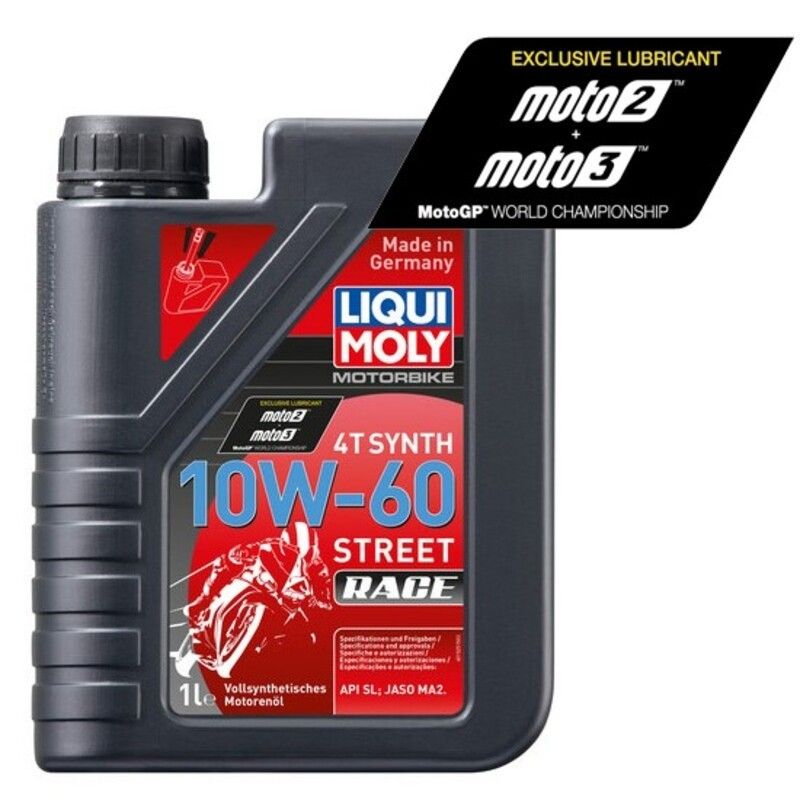 Botella de 1L aceite de motor Liqui Moly 100% sintético 4T Synth 10w-60 Race - motoscamaralweb.com