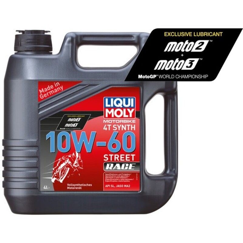 Garrafa de 4L aceite de motor Liqui Moly 100% sintético 10W-60 Race - motoscamaralweb.com