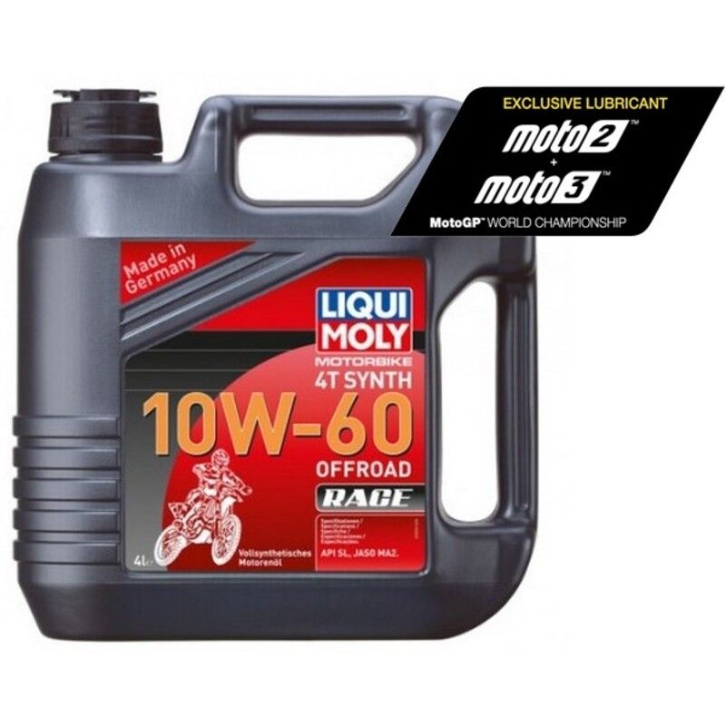 Garrafa de 4L aceite Liqui Moly 100% sintético 10W-60 Off road Race - motoscamaralweb.com