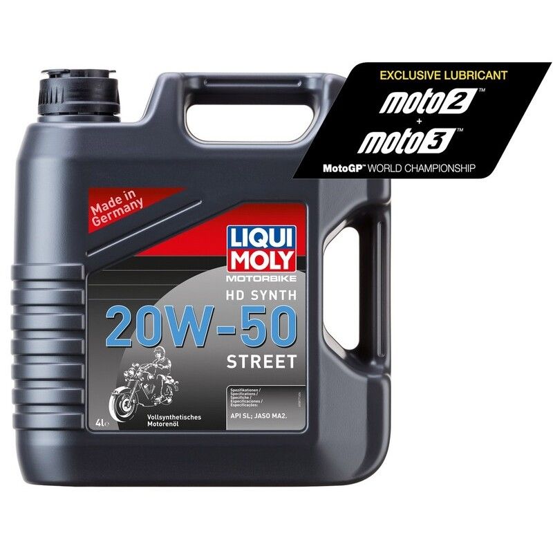 Garrafa 4L de aceite Liqui Moly HD 100% sintético 20W-50 Street - motoscamaralweb.com