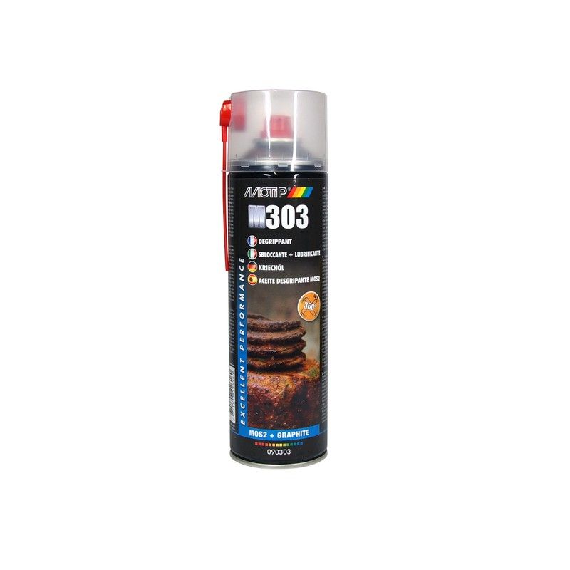 Lubricante aflojatodo MoS2 MOTIP spray 500ML - motoscamaralweb.com