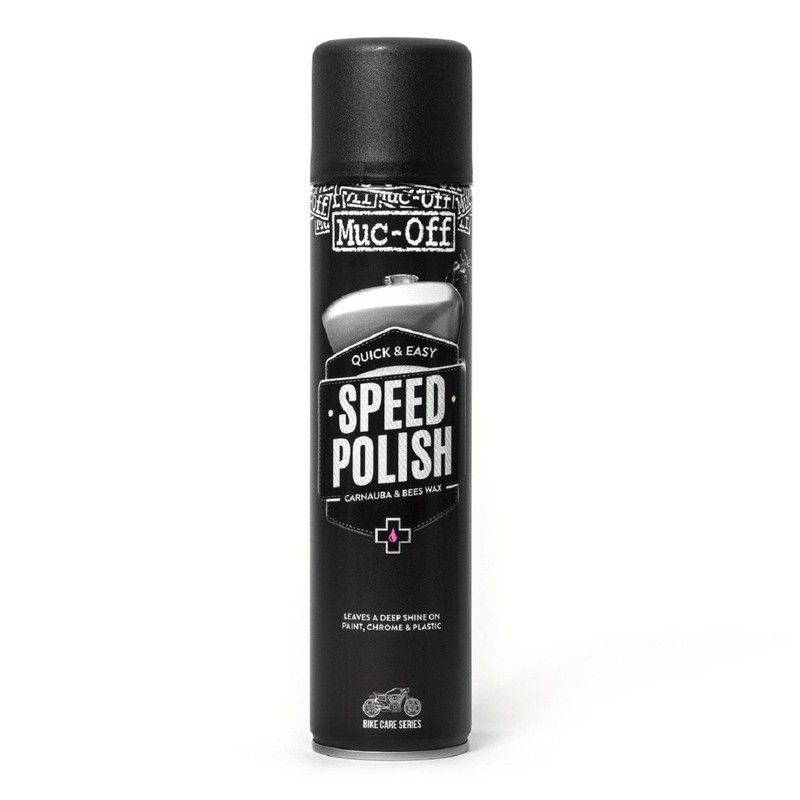 Pulimento (cera de carnauba) Muc-Off Motorcycle Speed Polish Spray 400ml - motoscamaralweb.com