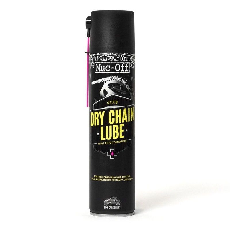 Grasa de cadena (para seco) con PTFE (teflon) Muc-Off Motorcycle Dry Chain Lube Spray 400ml - motoscamaralweb.com