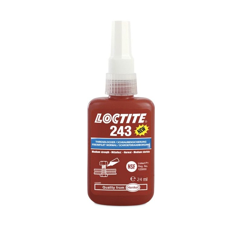 Fijador de roscas de media resistencia LOCTITE 243 botella 24ML - motoscamaralweb.com