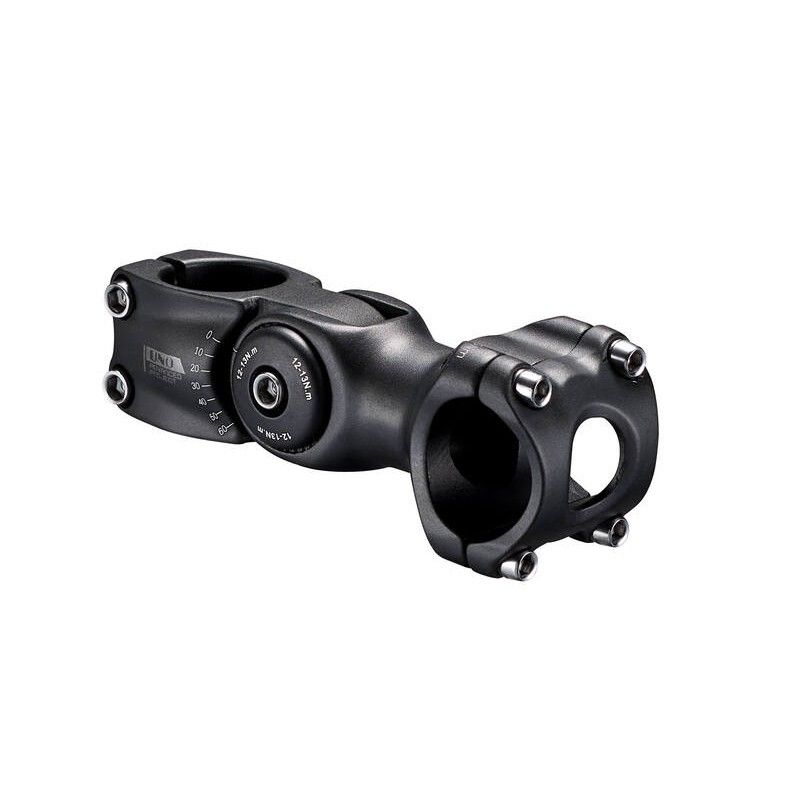 Potencia para bicicleta 0° / 60° UNO - 110 mm negro - motoscamaralweb.com