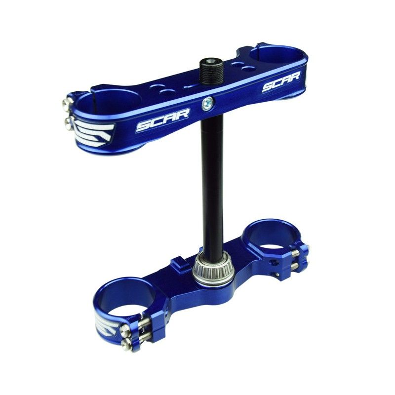 SCAR Triple Clamp Offset 16mm Blue - motoscamaralweb.com