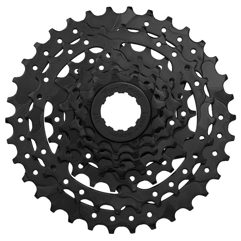 V BIKE Cassette SunRace CSM40 7 Velocidades Desarrollo 12/28T Tipo HG Negro - motoscamaralweb.com
