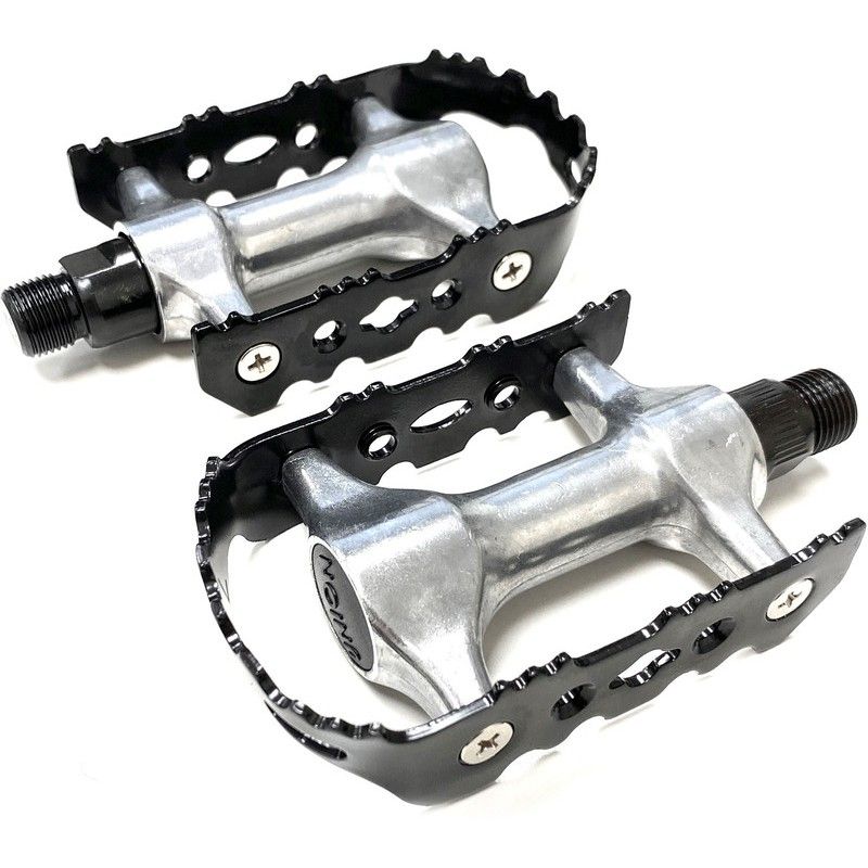 Par pedales BTT ALU. Eje CR-MO. Negro - motoscamaralweb.com