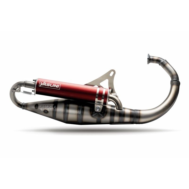 Escape YASUNI Carrera 10 homologado silencioso rojo Minarelli Vertical - motoscamaralweb.com