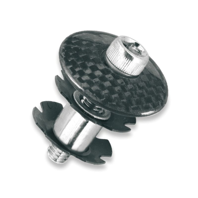 Araña + tapon direccion A-HEAD. Carbono - motoscamaralweb.com